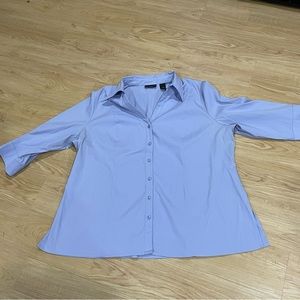 Women’s Button Up Blouse by Apostrophe Size 22-Periwinkle in Color